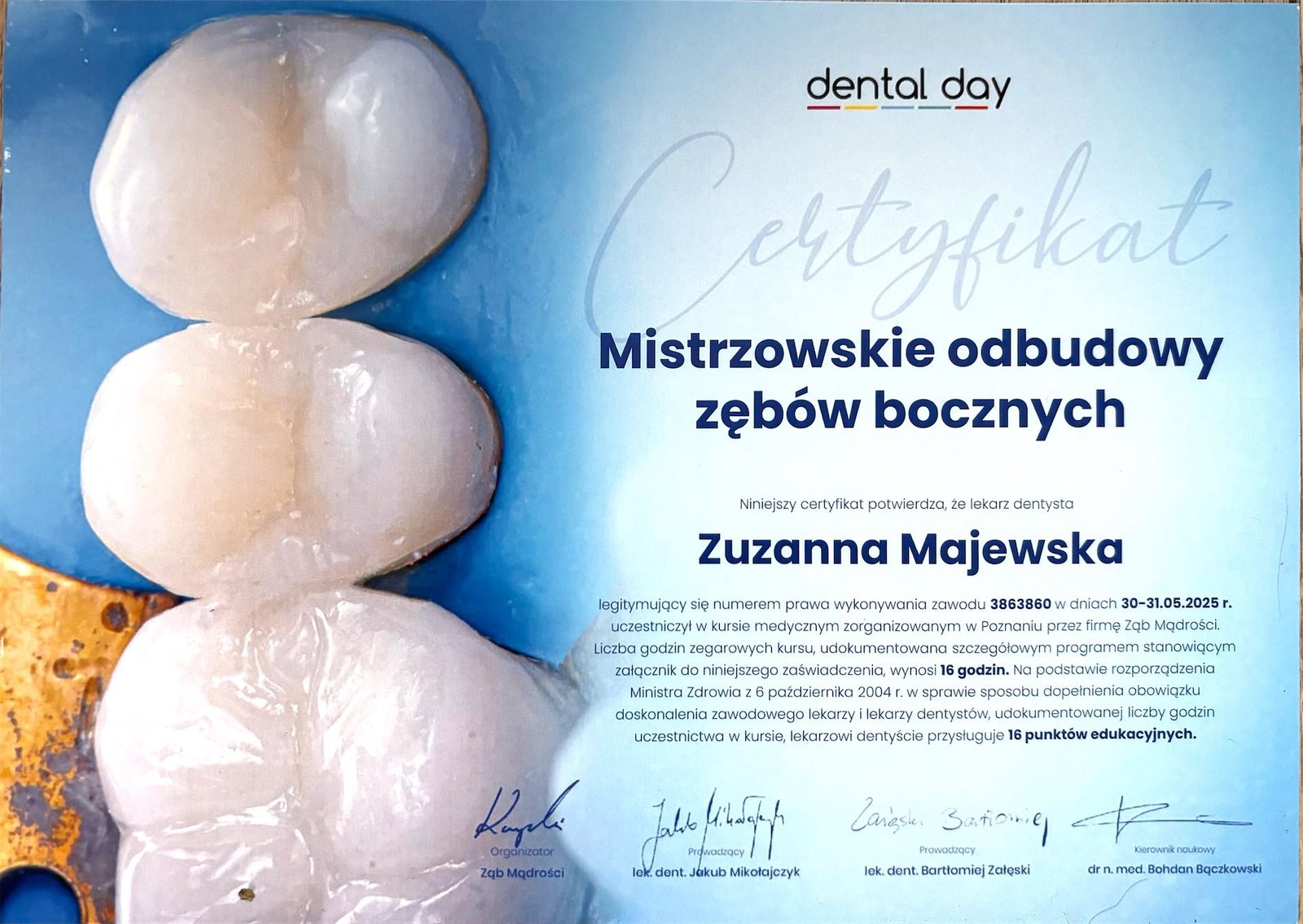 Mistrzowskie Odbudowy zębów bocznych.
Dental Day